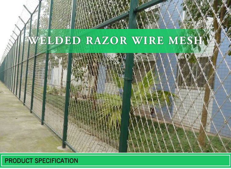 Safety bto-18 square welded razor mesh
