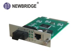 China 10 100 1000M Media Converter single mode card type fiber converter 20km wholesale