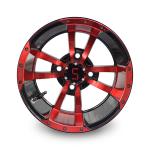 12'' 14'' Aluminum Golf Cart Wheels Machined Glossy Black ET -15 Offset