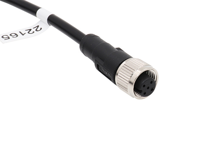 Stright M12 5pin 5M female cable assemblies PVC Jacket for use with Industrial Sensor
