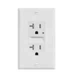 Wall Mounted Electrical Socket With Night Light 20A 125V