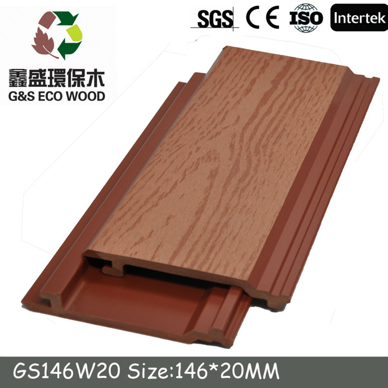 117 X 14MM Graphic WPC Wall Panel Wpc Outdoor Wall Cladding