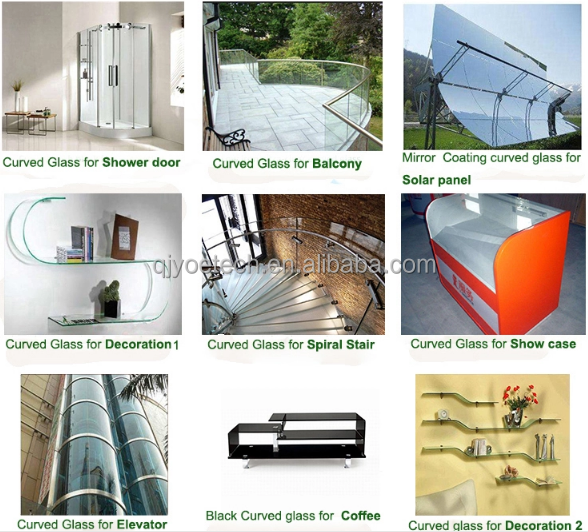 43 inch Tempered Curved Game Screen Glass for Office Building Cutting Edging Drilling