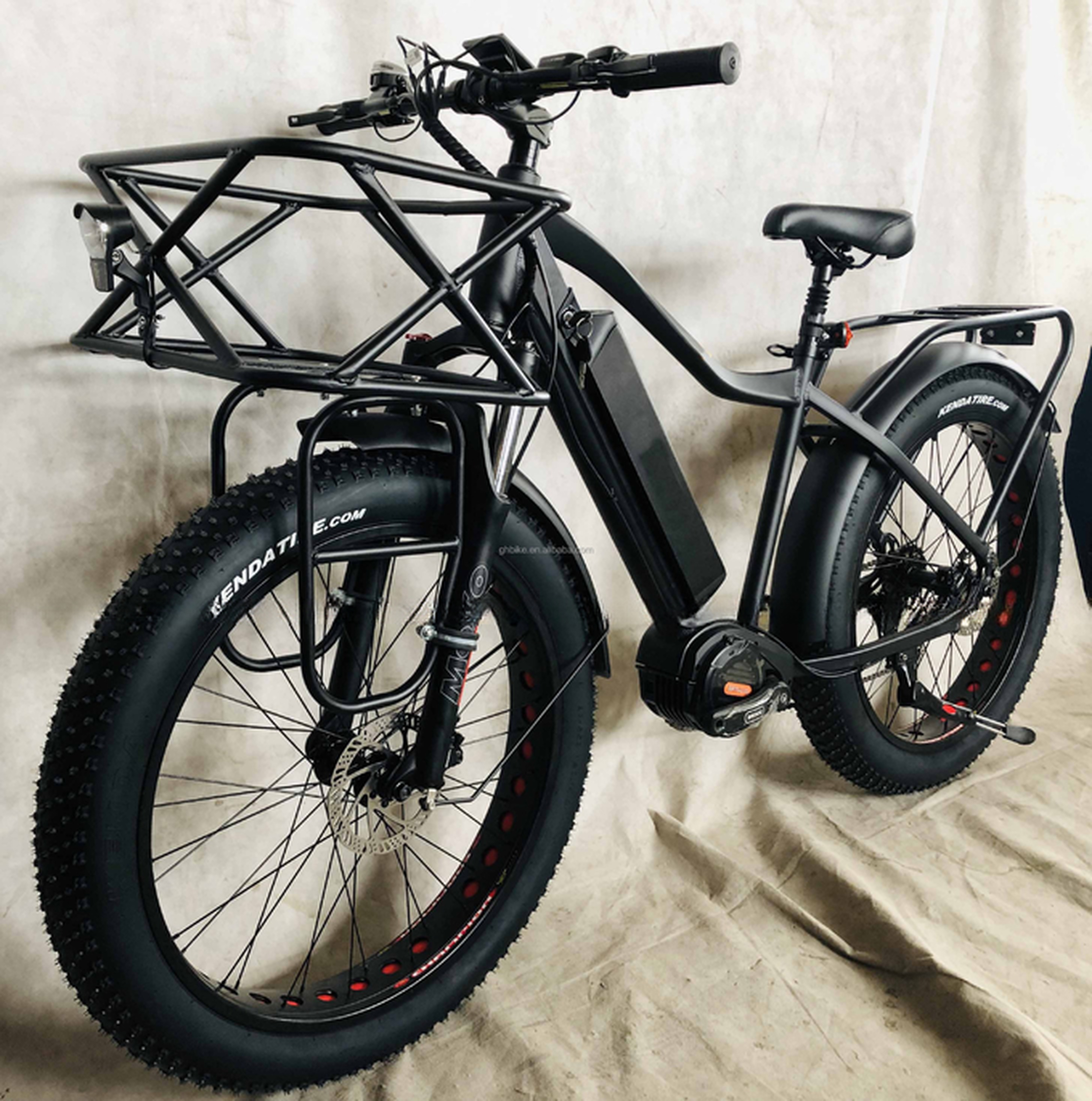 Tire Width 26*4" 7 Speed Fat Snow Tire Electric Mountain Bicycle with Bafang Middle Motor
