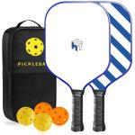 40cm Length Indoor Pickleball Paddles , Graphite Pickleball Paddles USAPA