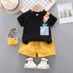 Cotton Summer Children'S Clothing Two Piece Boys Polyester Deer Print Shirt