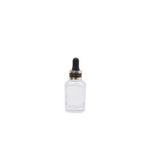 China Square glass dropper bottles bottle with 15ml 30ml pump wholesale