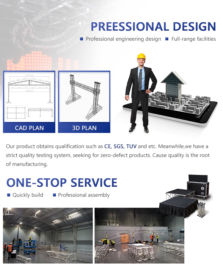 50*2mm Square Aluminum Stage Truss FLEX TOWER PLATFORM TOTEM PACKAGE with Carrying Bag