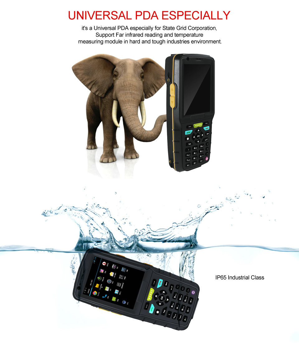 IP65 Bluetooth Portable UHF RFID Reader With 2.5m Reading Distance