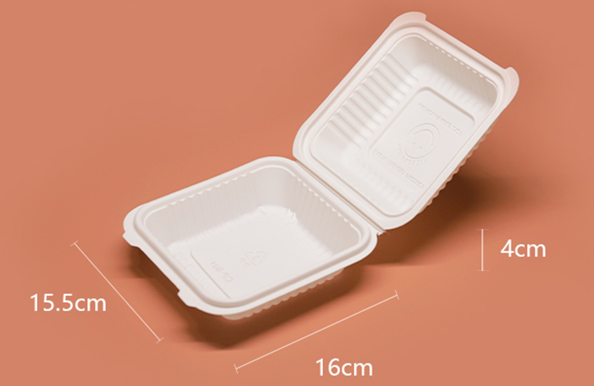 Safe and environmentally degradable packaging box 600 ml food container