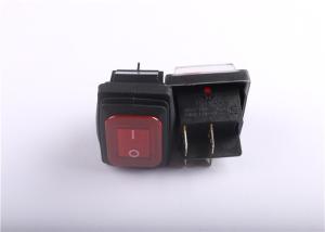 China Button Waterproof Momentary Rocker Switch , Miniature Rocker Switch 32x25mm wholesale