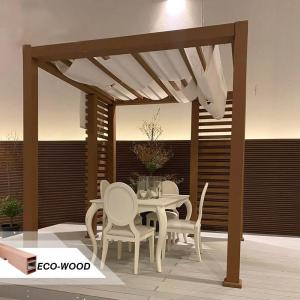 China Commercial WPC Pergola Composite Outdoor Wood Pergola Rotproof wholesale