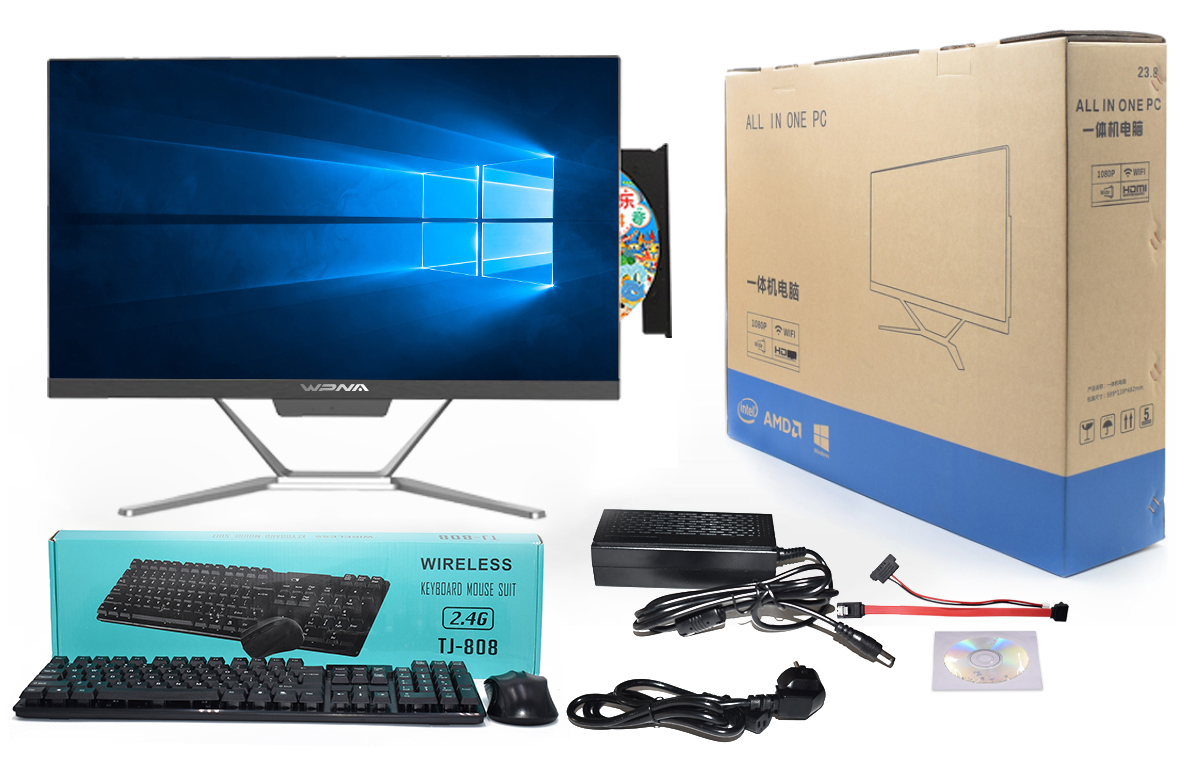 All In One PC I7 I5 I3 Desktop Computer 21.5inch 23.6inch 8G 16G RAM 256G 512G SSD