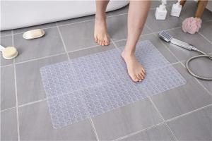 China PVC ISO 9001 Anti Slip Bath Tub Mat Transparent Shower Mat wholesale