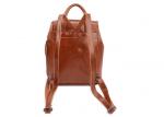 Retro Oil Wax Double Shoulder Bag , Fashionable Bucket Type Student Travel