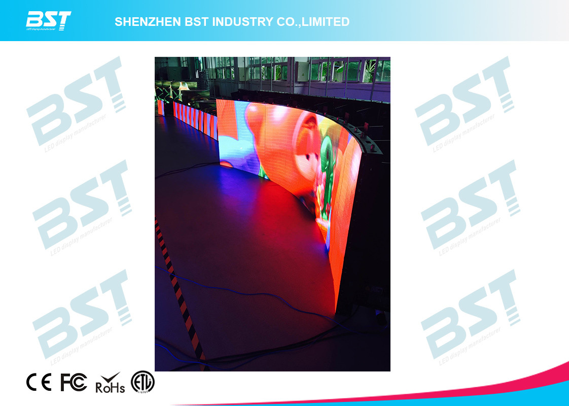 P5mm Indoor Curved LED Display screen, SMD2121 full color led screen for TV station