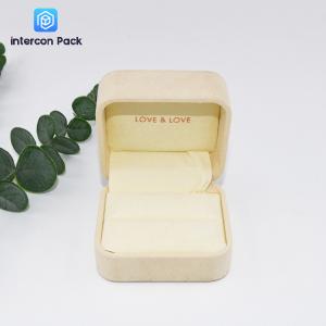 China Flip Small Jewelry Packaging Boxes Polyurethane Flocking Cloth Clamshell Jewelry Box wholesale