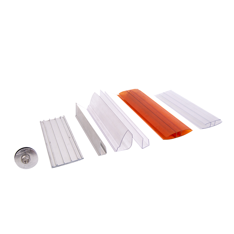 4mm -20mm Transparent Polycarbonate H Profile / Polycarbonate U Profile
