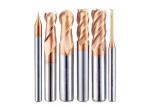Golden Coating Blade Diameter 0.5mm-10mm Anti Corrosive 2 Flute Ball End Mill