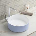 Vessel Counter Top Bathroom Sink Matte Green Color Wash Hand Basin For Hotel