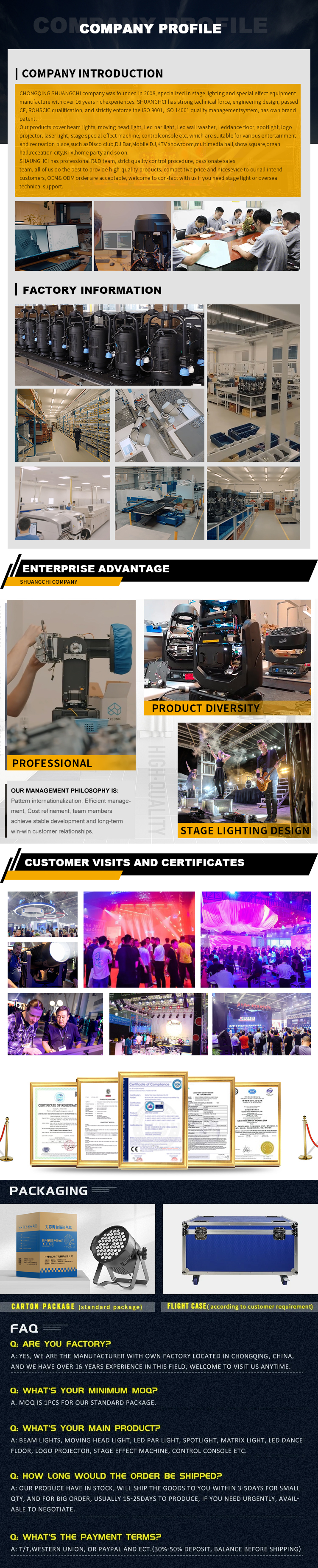 54pcs*3W Led Par Can Uplight Stage Lights with RGB/RGBW Color Mixture and DMX Control