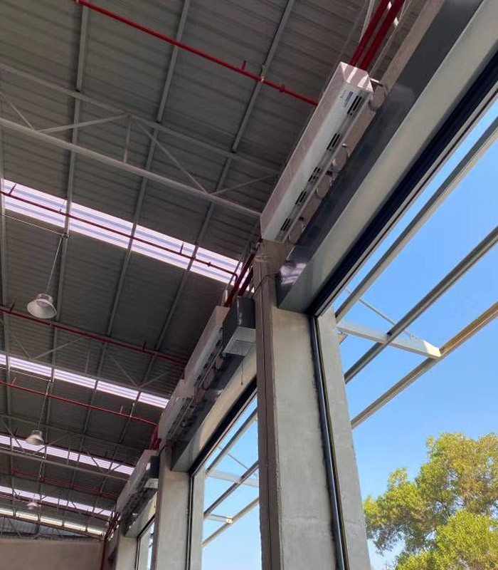 2024 Industry Air Curtain Powerful Air Volume 30m/s For Factory Warehouse Terminal Opening Door at 7-8m
