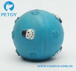 Latex blue Christmas squeaky dog ball toy