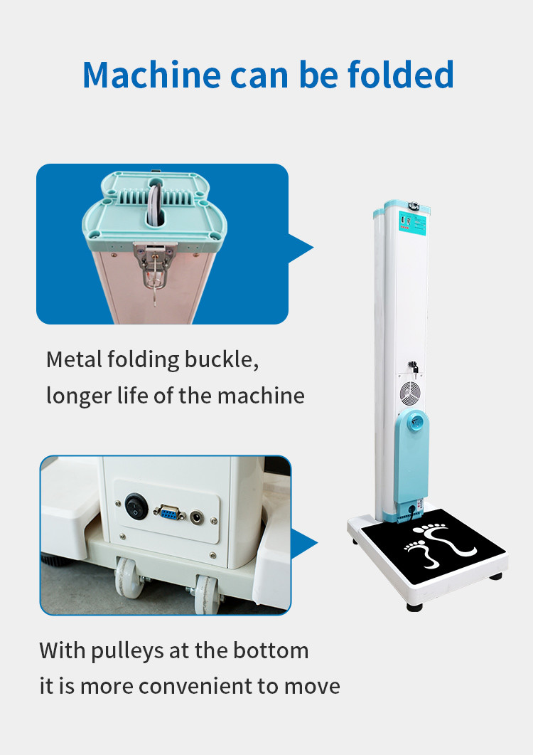 Ultrasonic Height Weight Bmi Machine , No Touching A Single Button Portable Bmi Machine