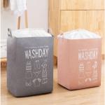 OEM Cotton Linen Foldable Laundry Basket Quilt Storage Bag