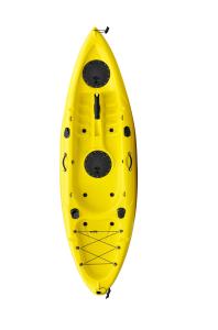 China Yellow Color Single Person Recreational Sit On Top Kayak Rotomolding Convienient Control wholesale