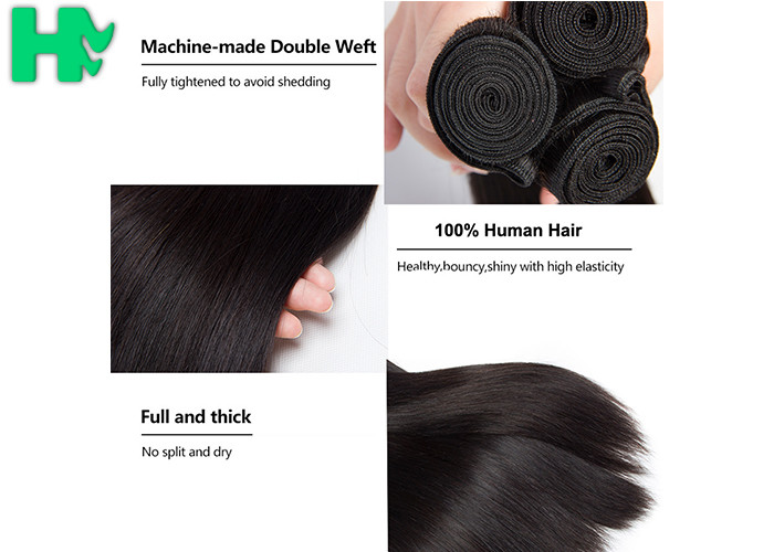 Soft Smooth Natural Human Hair Extensions 10A Grade No Smelling
