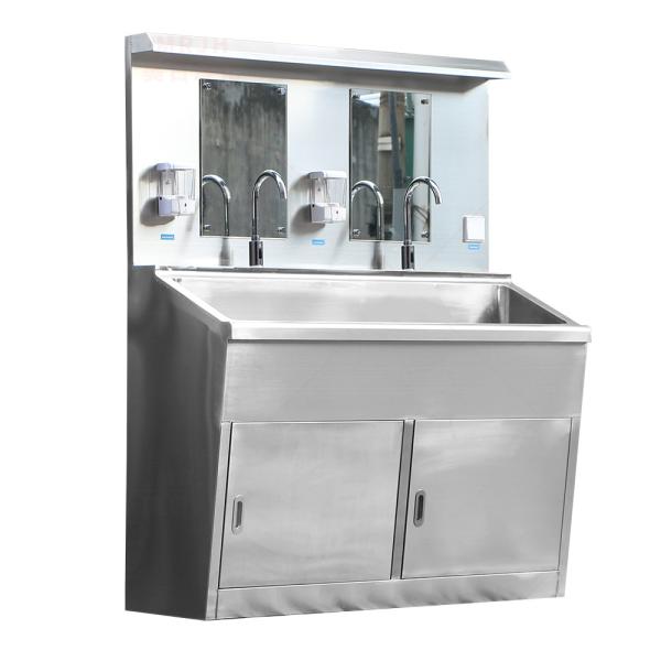 Customizable 304 Stainless Steel Double-Person Hand Wash Sink for Health Care