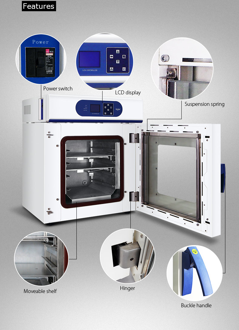 1250W SUS304 Industrial Vacuum Drying Oven VAC Dryer Heating Oven