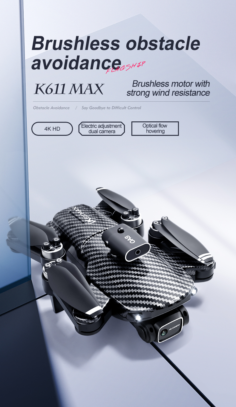 K818max 360 Degree Flip Drone Professional 4k Obstacle Avoidance Fpv Wifi Camera Electric for Intermediate Operators 122 g