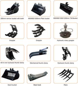 China Mini Digger Construction Equipment Accessories Easy Replacement wholesale