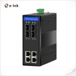Industrial 4-port 10/100/1000T 802.3at PoE + 4-port 100/1000X SFP Managed