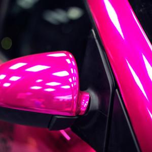 China 120µM Free Slideable Pink Chrome Car Wrap Film Salt Spray Resistance wholesale