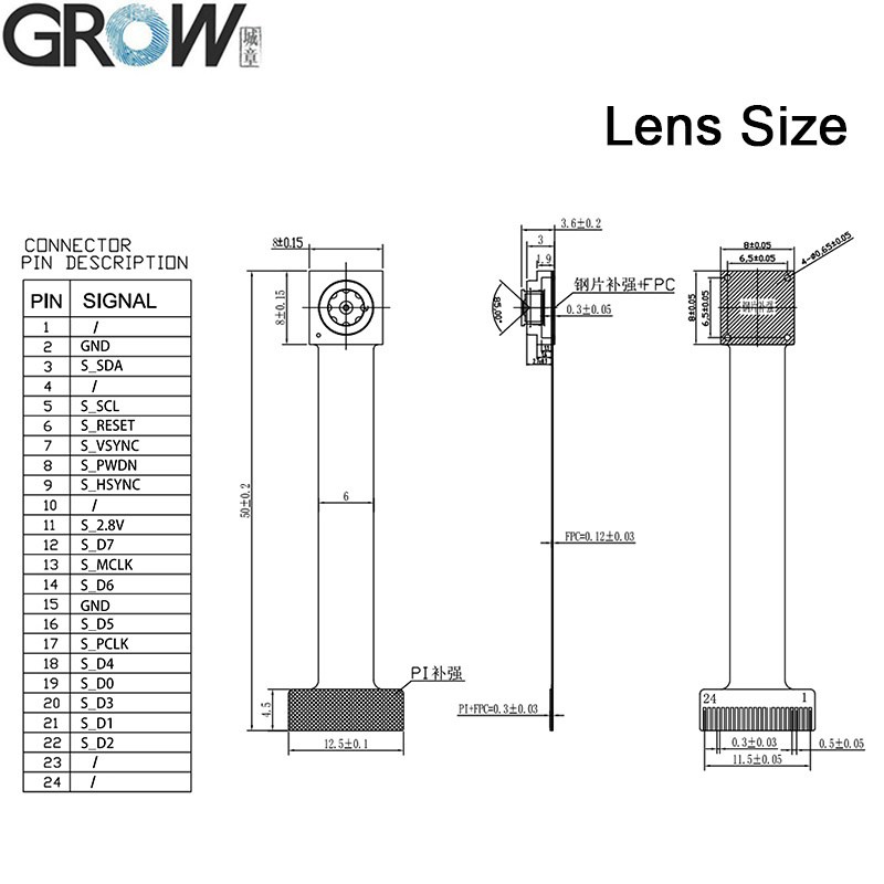 Grow GM802 Series DC3.3V USB/Ttl232 Barcode Scanner 1d/2D Qr Bar Code Reader