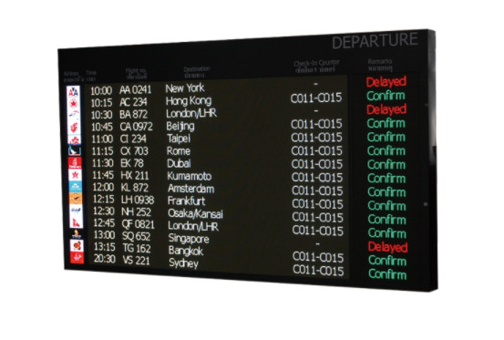 P10mm LED Airport Flight Display Board Navigation Board Terminal