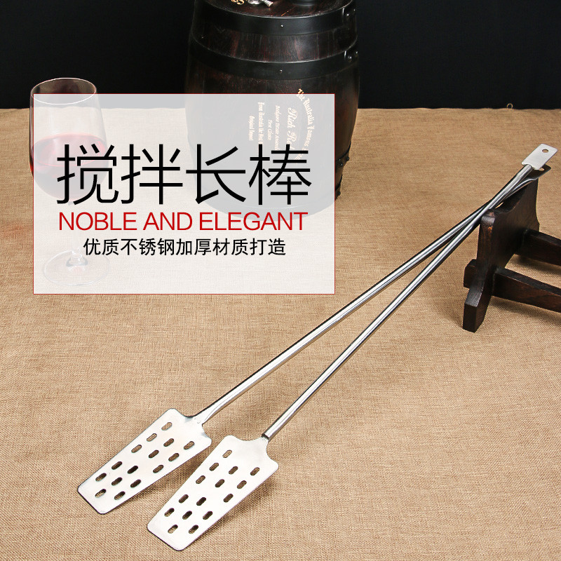 Home Brewing Kit Beer Stirring Paddle Stainless Steel With Drilled Holes