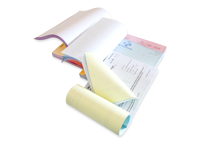 Professional 5 Ply Blue Black Image Ncr Paper Carbonless in sheets 48-100 Gsm