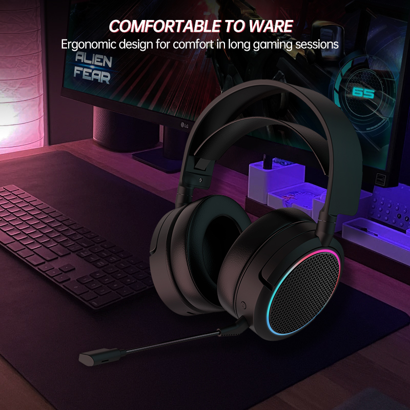 NO Active Noise Cancellation Wireless Gaming Headphones X3 Pro 2.4G 7.1 Headset for PC