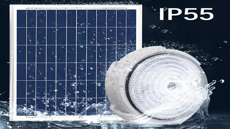 Remote Control 6000K Customized Color Solar Ceiling Light With Large Capacity Battery