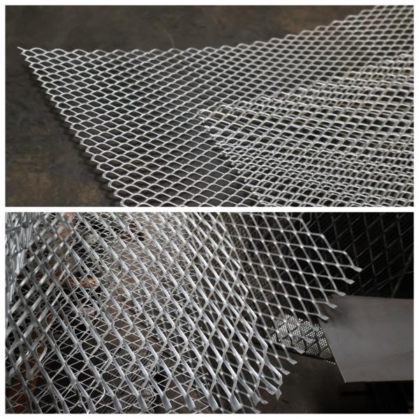 Aluminum Expanded Stretched Metal Mesh Diamond Shape Anodized Powder Coating Surface Treatment