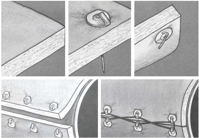 30mm Anneaded Stainless Steel Lacing Anchors For Fabricating Removable Insulation Covers