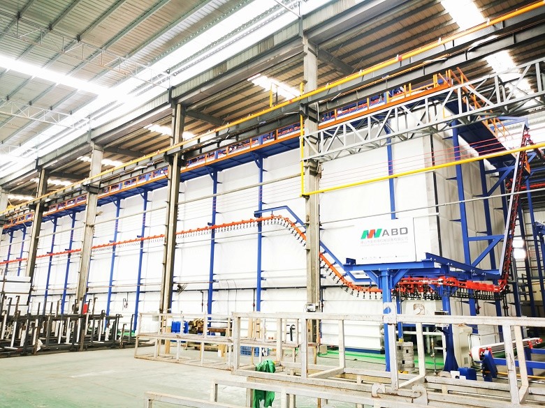 50W Stainless Steel Board Vertical Powder Coating Line ABD Powder Coating Tank