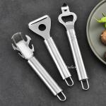 3PCS kitchen gadgets with stainless steel peeler can opener fish scales for