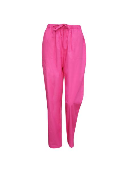 Cotton Rose Red Medical Scrubs Jogger Pants 65 Percent Polyester 35 Percent
