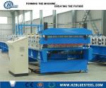 3KW Hydraulic Double Layer Steel Forming Machine With 45# Steel Roller