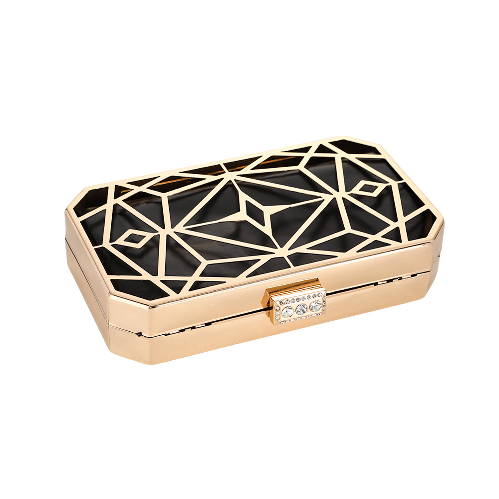 Stone Closure Octagon Hollow Out Bag Frame 19.5*11cm